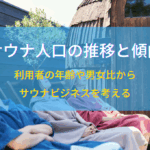サウナ人口の推移と傾向｜利用者の年齢や男女比からサウナビジネスを考える