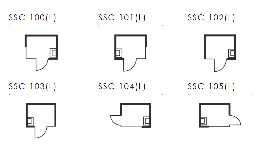 サウナージュのドア位置バリエーション